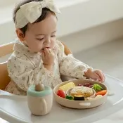 【Combi】小熊鉑金矽膠餐具禮盒