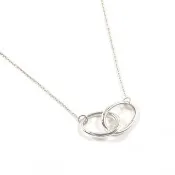 【日本直郵 二手美品】蒂芙尼 TIFFANY&Co. 項鍊 雙環 艾爾莎佩洛蒂 銀 925 飾品 拋光翻新