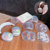 喜挖2店 ins風適用AirPodsMax頭戴套創意透明軟殼蘋果頭戴式耳機保護套diy