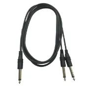 Stander Y-PP-11 (2米)單聲道 6.3mm 公頭 一分二 音源訊號分接線 [唐尼樂器]