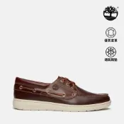 Timberland官方旗艦 男款酒紅色三孔輕量帆船鞋|A6CXMEIW