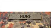 德軍橄欖綠名條HOPF(公發品/後有魔鬼貼,適用斑點迷彩與橄欖綠上衣,外套,Parka)