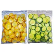 (店+)【蘭陽餐飲食材行】祥亮 冷凍 黃櫛瓜/綠櫛瓜 (1kg/包) 節瓜 結瓜 夏南瓜 截切蔬菜 蔬果類 冷凍食品