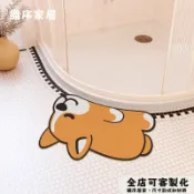 可客製 可愛柯基浴室地墊 矽藻土 吸水止滑防滑 速幹 軟式 矽藻土地墊 珪藻土 硅藻土 脚踏墊 軟地墊 地毯 門墊