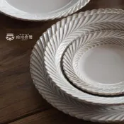 【拾拾食器】復古食器◆小麥紋系列餐具 高溫窯變 釉下彩 陶瓷碗盤 陶瓷盤 湯盤 圓盤 方盤 魚盤 大盤 飯碗 日本餐具