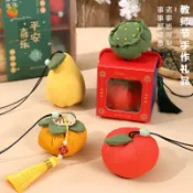 臺灣出貨✨中秋節柿子香包香囊手工diy材料包柿柿如意禮品艾草䮠蚊隨身荷包
