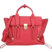 【3.1 Phillip Lim】展示品 Lim Pashli 中款 壓紋牛皮兩用提包(紅色 手提包 肩背包 側背包)