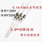 ✨免運✨保險絲 帶引腳3.6*10MM玻璃保險絲/管250V 0.1A 0.5A 1 2 3 4 5 6.3A 10A 