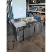【昌昇冷凍餐飲設備】二手-日本HOSHIZAKI企鵝-5尺工作台冰箱220V｜工作台｜冰箱｜日本｜企鵝｜五尺