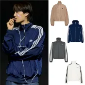 adidas 愛迪達 夾克 風衣 千鳥格 外套 金主訓 金冬天同款 新款 灰色 休閒