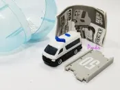 【Pmkr】 TOMICA  扭蛋車 Toyota Hiace Police 警車 附道路底板 全新