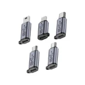 (店+)【Relight 睿亮】多功能轉接頭 防丟失鋁合金轉接器 母轉公 Lightning Type-C Micro Mini-B(高效傳輸 可充電)