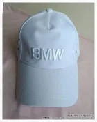 [煙薰衣舖]  寶馬 BMW  鴨舌帽 棒球帽 ~ 白底白色繡字 58cm