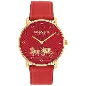 【Mia select】現貨🇺🇸COACH｜馬年限定｜石英腕錶 真皮錶帶｜附禮盒🎁36mm｜男女同款