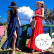 ❥前V美背開叉長洋〔4色〕❥春夏女裝新款性感前V美背開叉長洋 雪紡洋裝 無袖性感長洋 海邊 渡假風洋裝 美背洋裝 雪紡