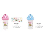 【直飲水壺 500cc】佩佩豬 粉紅豬小妹 粉/藍 500ml 背帶彈蓋水壺 冷水壺 運動水壺 上課水壺【台灣製】