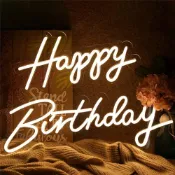 (店+)GIFTME5 -星星字母霓虹燈 生日快樂 生日派對 慶生 派對用品 裝飾物 佈置 氣氛燈 房間擺件 燈飾 生日驚喜