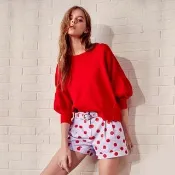 【iROO】波卡紅點點短褲