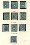 【雲品1】土耳其Turkey 1869 Sc 24 total 10 stamps different shade 