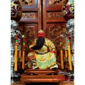 設計款 關聖帝君 一尺 金袍  質感  台灣味 新府城宴王佛具 神尊 托椅 黑檀入檜木