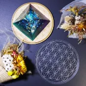 生命之花杯墊/脈輪/靈性/冥想/打坐/淨水/靜心/神聖幾何/海澳華