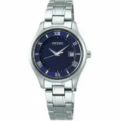 大高雄鐘錶城 seiko SK037 精工錶 V137-0DG0B(STPX065J) SPIRIT簡約羅馬太陽能鈦金屬女腕錶/銀 29mm｜樂天領券現折★全館特惠中★指定刷卡回饋10%