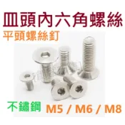 [創客市集] 不銹鋼 皿頭  沉頭 內六角螺絲  M5/M6/M8 鋁擠型