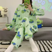 三木優選 睡衣 加絨 三眼怪睡衣套裝 卡通睡衣 可愛睡衣 長袖睡衣 秋冬睡衣 長袖 長褲 三眼仔睡衣 可外穿 居家服套裝 秋冬睡衣