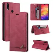 紅米 Note7 Pro 手機皮套 防摔 插卡側掀皮套 note7 支架 磨砂復古 膚感手機套 保護套 全包外殼 008