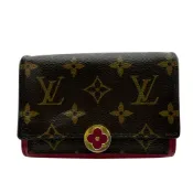 【DOKODEMO】二手LOUIS VUITTONM64587 Portefeuille Flore Compact Monogram 雙折錢包，零錢包和鈔票夾層，ブラウン