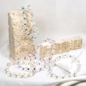 【正佳珠寶】白水晶 高品鑽切白水晶 藍磷灰 紫水晶 老黃玉 澳洲玉 紅碧璽 彩碧璽 手珠｜日本彈力繩