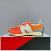 New Balance 327 中童 橘色 IU同款 寬楦 復古 奶油底 麂皮 拼接 運動 休閒鞋 PH327RF