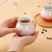 全球選品1館 生活百貨 釉下彩漸變色陶瓷咖啡杯手沖意式濃縮品鑑杯系列感官咖啡聞香杯