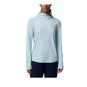 【Columbia 哥倫比亞】女款-超防曬UPF50涼感快排連帽上衣- Shadowcaster™ Hoodie-晴空藍(UFL89180HO/KS)