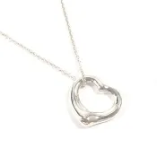 【日本直送 95 新美品】蒂芙尼 TIFFANY&Co. 項鍊 經典isOpen Heart 鏤空愛心 Elsa Peretti 925 銀
