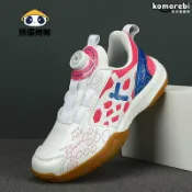 拾光藏寶閣 【旋轉扣設計】兒童球鞋 青少年球鞋 羽毛球鞋 乒乓球鞋 排球鞋 網球鞋 訓練鞋 比賽專用 免綁鞋帶 快速穿脫 防滑耐磨 室內運動適用