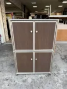 香榭二手家具*胡桃木紋四門3尺 輕量鋁合金收納櫃-鋁櫃-置物櫃-電器櫃-餐櫃-廚房櫃-資料櫃-文件櫃-辦公櫃-碗盤櫃