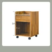 【多瓦娜家居】美背單抽活動桌邊櫃-拼板柚木-DIY 261029611403