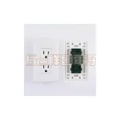 (店+)聯蓋 3孔 2聯 接地座 壁插 AC電源插座 大面板開關插座 接地雙插座 雙插座 接地插座 (1入)