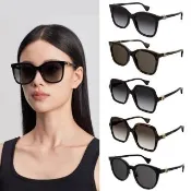 【GUCCI 古馳】雙G LOGO 經典膠框抗UV太陽眼鏡組合(禮物／送禮首選 GG1071S、GG1072SA、GG1073SK)