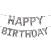 簡約夢幻桃色系生日快樂套組1組(生日氣球 生日佈置 生日派對 派對氣球 氣球 鋁模氣球)