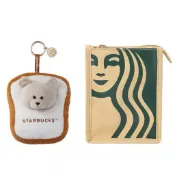 妞妞小舖 星巴克 starbucks 吐司裝扮MINI熊寶寶組 bearista 金星 禮 限量 零錢包 收納 袋