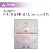 【台灣現貨｜當天出貨】HOSIWELL資訊面板｜CAT.6防塵1孔／2孔｜Keystone插座配線用