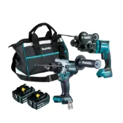 (店+)【MAKITA 牧田】18V無刷雙機組 DLX2448GX1 DHP486三用電鑽+DHR182免出力鎚鑽 含充電器 電動螺絲起子機 中崙五金