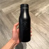 星巴克杯子2026新品極簡風經典霧面黑色不鏽鋼保溫杯隨行咖啡奶瓶水杯