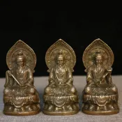黃銅三清道祖元始太特價上老君三清銅像道德靈寶天尊神像祖師擺件創新