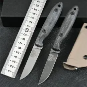 【非凡】鋼亞麻柄小直 戶外刀 鋒利刀 烤肉刀 收藏刀 野外求生刀具 戰術刀 野營小獵刀 登山露營用具 高硬度工具刀叢林刀