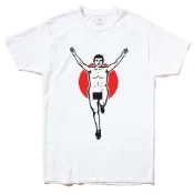 Nude Glico man 短袖T恤 白色 日本大阪玩翻非固力果裸體道頓堀東京趣味幽默爆笑 Tokyo