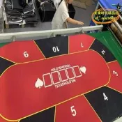 【臺灣現貨】圓形遊戲捉棉臺墊德州撲克方形桌布防滑桌墊臺布撲克牌抄打橡墊