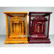 (店+)凡塵佛俱百貨批發  公媽龕 神祖牌 袓先牌位 進口檜木 臺灣製 圓外柱玻璃祖龕 神袓牌 柚木色